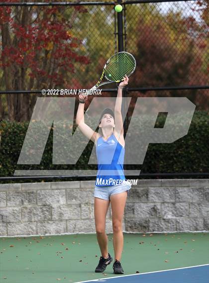 Thumbnail 1 in NCHSAA Women's Tennis 3A Singles Championship - Day 1 photogallery.