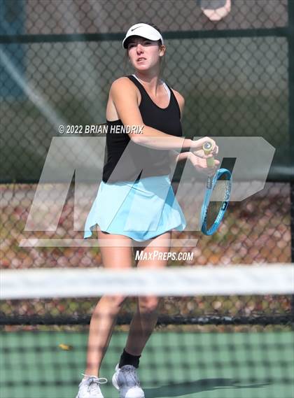 Thumbnail 3 in NCHSAA Women's Tennis 3A Singles Championship - Day 1 photogallery.