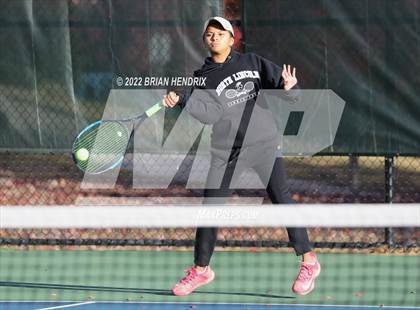 Thumbnail 2 in NCHSAA Women's Tennis 3A Singles Championship - Day 1 photogallery.