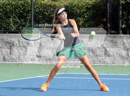 Thumbnail 1 in NCHSAA Women's Tennis 3A Singles Championship - Day 1 photogallery.