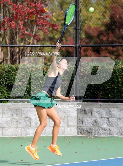 Thumbnail 1 in NCHSAA Women's Tennis 3A Singles Championship - Day 1 photogallery.