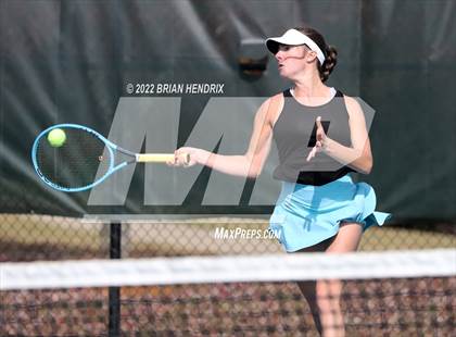 Thumbnail 2 in NCHSAA Women's Tennis 3A Singles Championship - Day 1 photogallery.