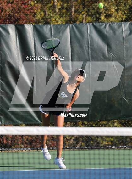 Thumbnail 3 in NCHSAA Women's Tennis 3A Singles Championship - Day 1 photogallery.
