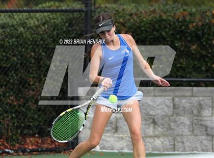 Thumbnail 3 in NCHSAA Women's Tennis 3A Singles Championship - Day 1 photogallery.