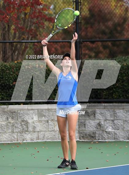 Thumbnail 3 in NCHSAA Women's Tennis 3A Singles Championship - Day 1 photogallery.