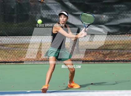Thumbnail 3 in NCHSAA Women's Tennis 3A Singles Championship - Day 1 photogallery.