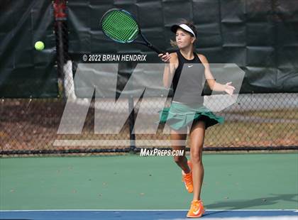 Thumbnail 3 in NCHSAA Women's Tennis 3A Singles Championship - Day 1 photogallery.
