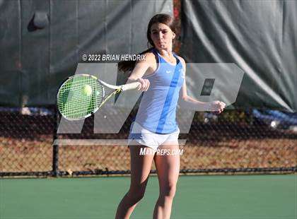 Thumbnail 2 in NCHSAA Women's Tennis 3A Singles Championship - Day 1 photogallery.