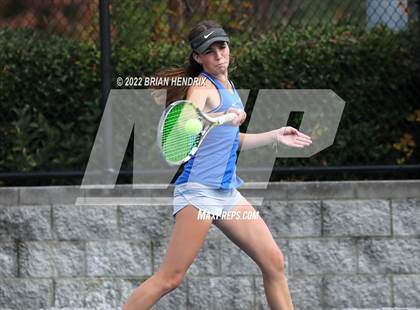 Thumbnail 2 in NCHSAA Women's Tennis 3A Singles Championship - Day 1 photogallery.