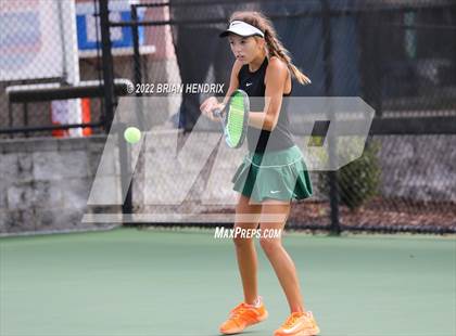 Thumbnail 3 in NCHSAA Women's Tennis 3A Singles Championship - Day 1 photogallery.