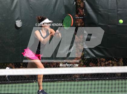 Thumbnail 2 in NCHSAA Women's Tennis 3A Singles Championship - Day 1 photogallery.