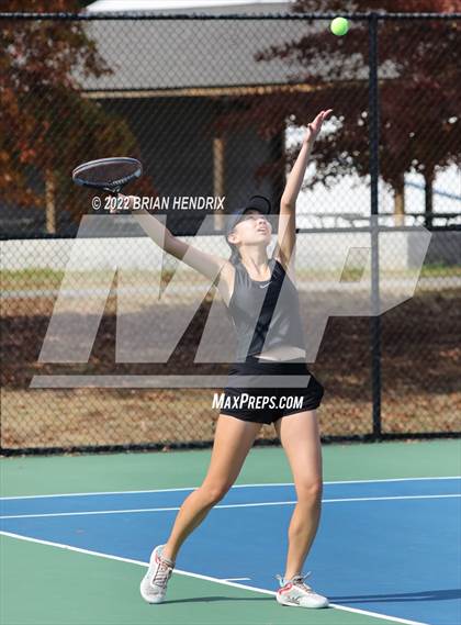 Thumbnail 2 in NCHSAA Women's Tennis 3A Singles Championship - Day 1 photogallery.