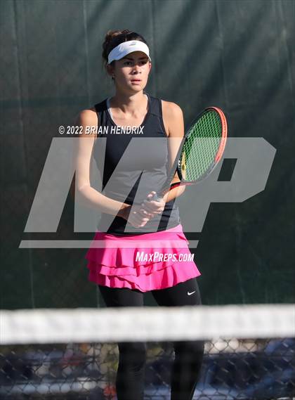 Thumbnail 1 in NCHSAA Women's Tennis 3A Singles Championship - Day 1 photogallery.
