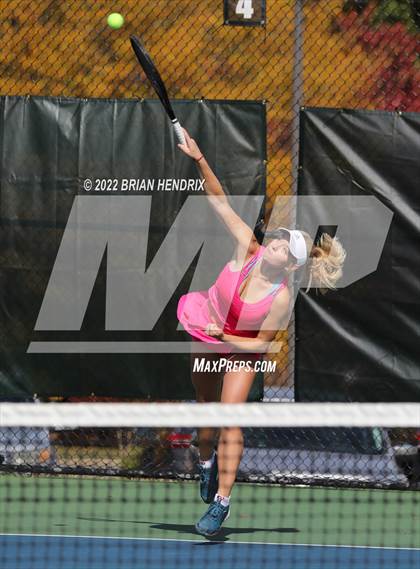 Thumbnail 2 in NCHSAA Women's Tennis 3A Singles Championship - Day 1 photogallery.