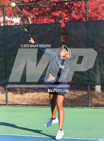 Thumbnail 3 in NCHSAA Women's Tennis 3A Singles Championship - Day 1 photogallery.