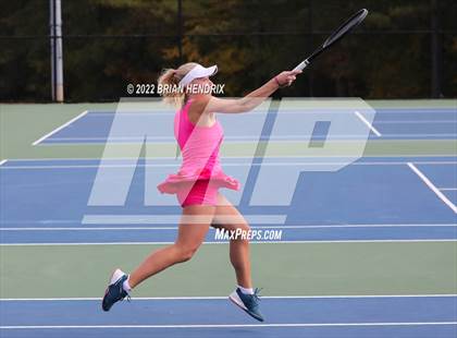 Thumbnail 3 in NCHSAA Women's Tennis 3A Singles Championship - Day 1 photogallery.