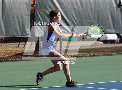 Thumbnail 3 in NCHSAA Women's Tennis 3A Singles Championship - Day 1 photogallery.
