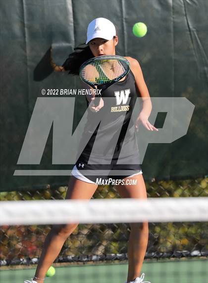 Thumbnail 1 in NCHSAA Women's Tennis 3A Singles Championship - Day 1 photogallery.