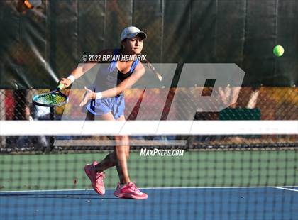 Thumbnail 1 in NCHSAA Women's Tennis 3A Singles Championship - Day 1 photogallery.