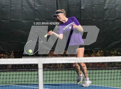 Thumbnail 3 in NCHSAA Women's Tennis 3A Singles Championship - Day 1 photogallery.
