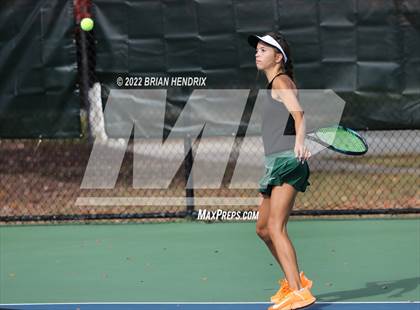 Thumbnail 2 in NCHSAA Women's Tennis 3A Singles Championship - Day 1 photogallery.