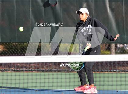 Thumbnail 3 in NCHSAA Women's Tennis 3A Singles Championship - Day 1 photogallery.