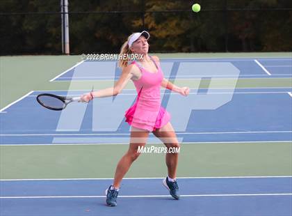 Thumbnail 2 in NCHSAA Women's Tennis 3A Singles Championship - Day 1 photogallery.