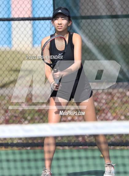 Thumbnail 3 in NCHSAA Women's Tennis 3A Singles Championship - Day 1 photogallery.