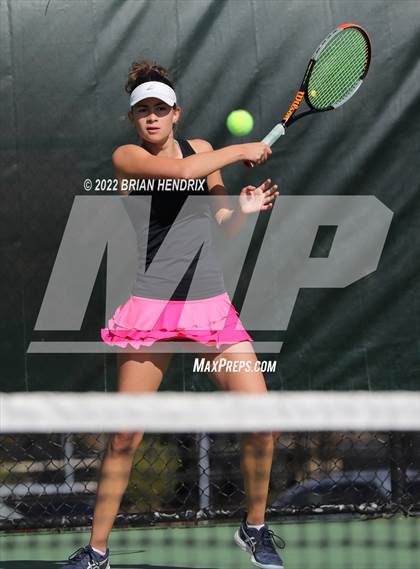 Thumbnail 1 in NCHSAA Women's Tennis 3A Singles Championship - Day 1 photogallery.