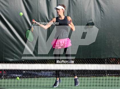 Thumbnail 3 in NCHSAA Women's Tennis 3A Singles Championship - Day 1 photogallery.