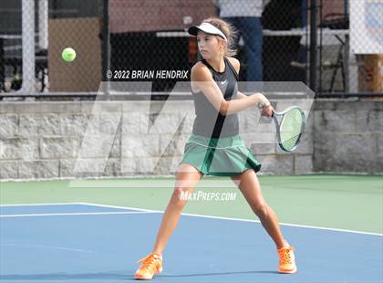 Thumbnail 2 in NCHSAA Women's Tennis 3A Singles Championship - Day 1 photogallery.