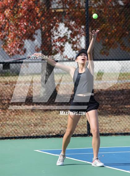 Thumbnail 3 in NCHSAA Women's Tennis 3A Singles Championship - Day 1 photogallery.