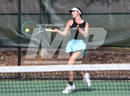 Thumbnail 1 in NCHSAA Women's Tennis 3A Singles Championship - Day 1 photogallery.