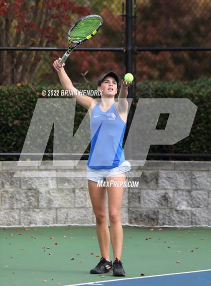 Thumbnail 2 in NCHSAA Women's Tennis 3A Singles Championship - Day 1 photogallery.