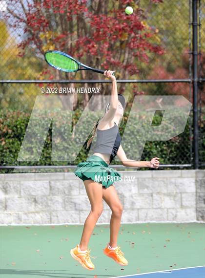 Thumbnail 3 in NCHSAA Women's Tennis 3A Singles Championship - Day 1 photogallery.