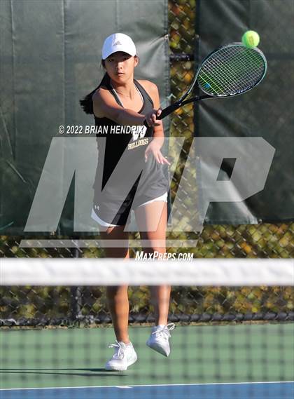Thumbnail 1 in NCHSAA Women's Tennis 3A Singles Championship - Day 1 photogallery.