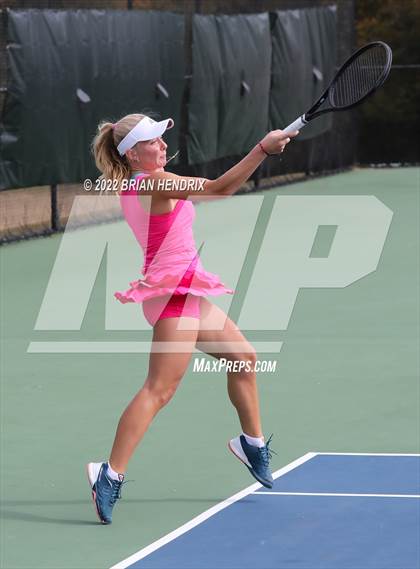 Thumbnail 1 in NCHSAA Women's Tennis 3A Singles Championship - Day 1 photogallery.