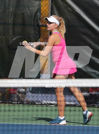 Thumbnail 1 in NCHSAA Women's Tennis 3A Singles Championship - Day 1 photogallery.