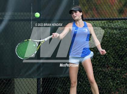 Thumbnail 2 in NCHSAA Women's Tennis 3A Singles Championship - Day 1 photogallery.