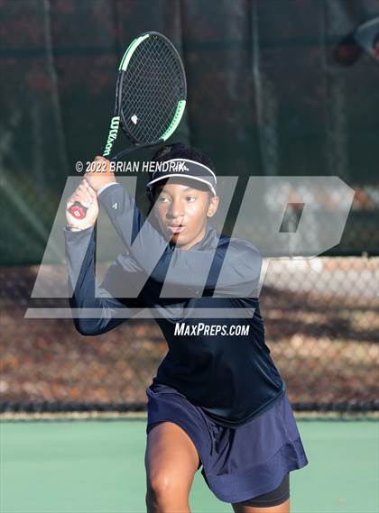 Thumbnail 1 in NCHSAA Women's Tennis 3A Singles Championship - Day 1 photogallery.