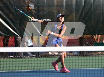 Thumbnail 3 in NCHSAA Women's Tennis 3A Singles Championship - Day 1 photogallery.