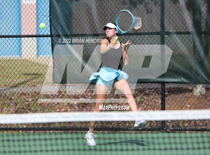 Thumbnail 2 in NCHSAA Women's Tennis 3A Singles Championship - Day 1 photogallery.