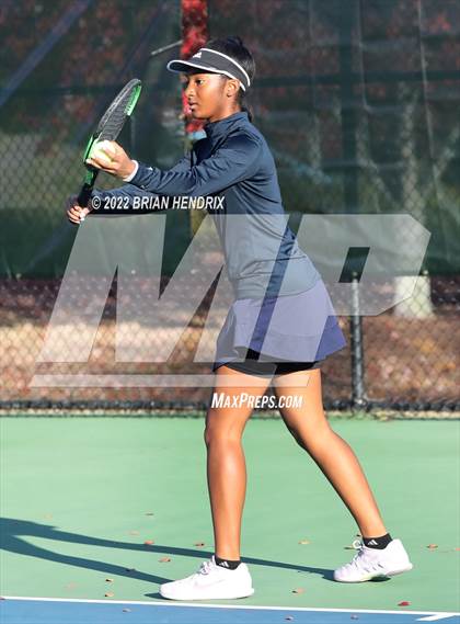 Thumbnail 3 in NCHSAA Women's Tennis 3A Singles Championship - Day 1 photogallery.