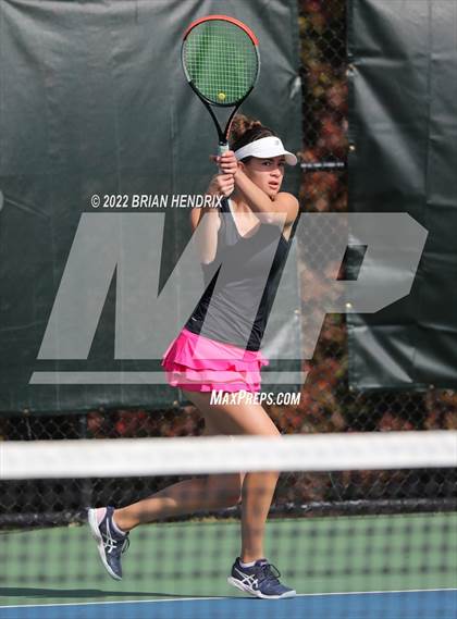 Thumbnail 3 in NCHSAA Women's Tennis 3A Singles Championship - Day 1 photogallery.