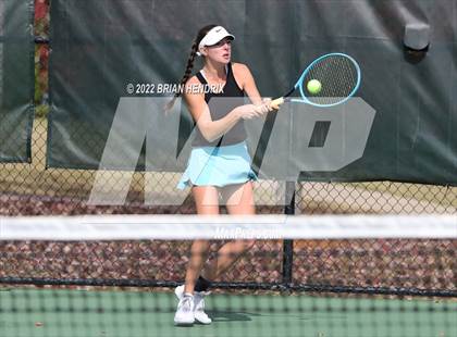 Thumbnail 1 in NCHSAA Women's Tennis 3A Singles Championship - Day 1 photogallery.