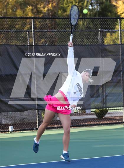 Thumbnail 1 in NCHSAA Women's Tennis 3A Singles Championship - Day 1 photogallery.
