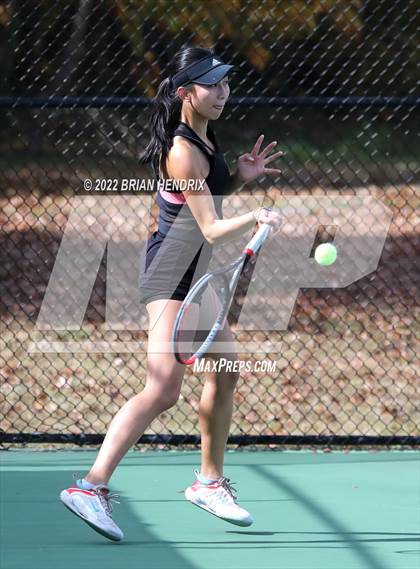 Thumbnail 2 in NCHSAA Women's Tennis 3A Singles Championship - Day 1 photogallery.
