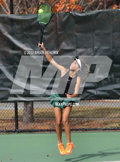 Thumbnail 1 in NCHSAA Women's Tennis 3A Singles Championship - Day 1 photogallery.