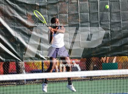 Thumbnail 2 in NCHSAA Women's Tennis 3A Singles Championship - Day 1 photogallery.