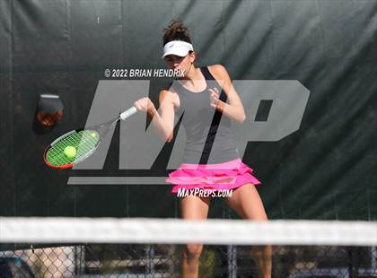 Thumbnail 2 in NCHSAA Women's Tennis 3A Singles Championship - Day 1 photogallery.